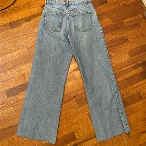 Zara Lightwash Wide Leg Jeans